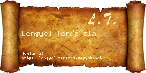 Lengyel Terézia névjegykártya